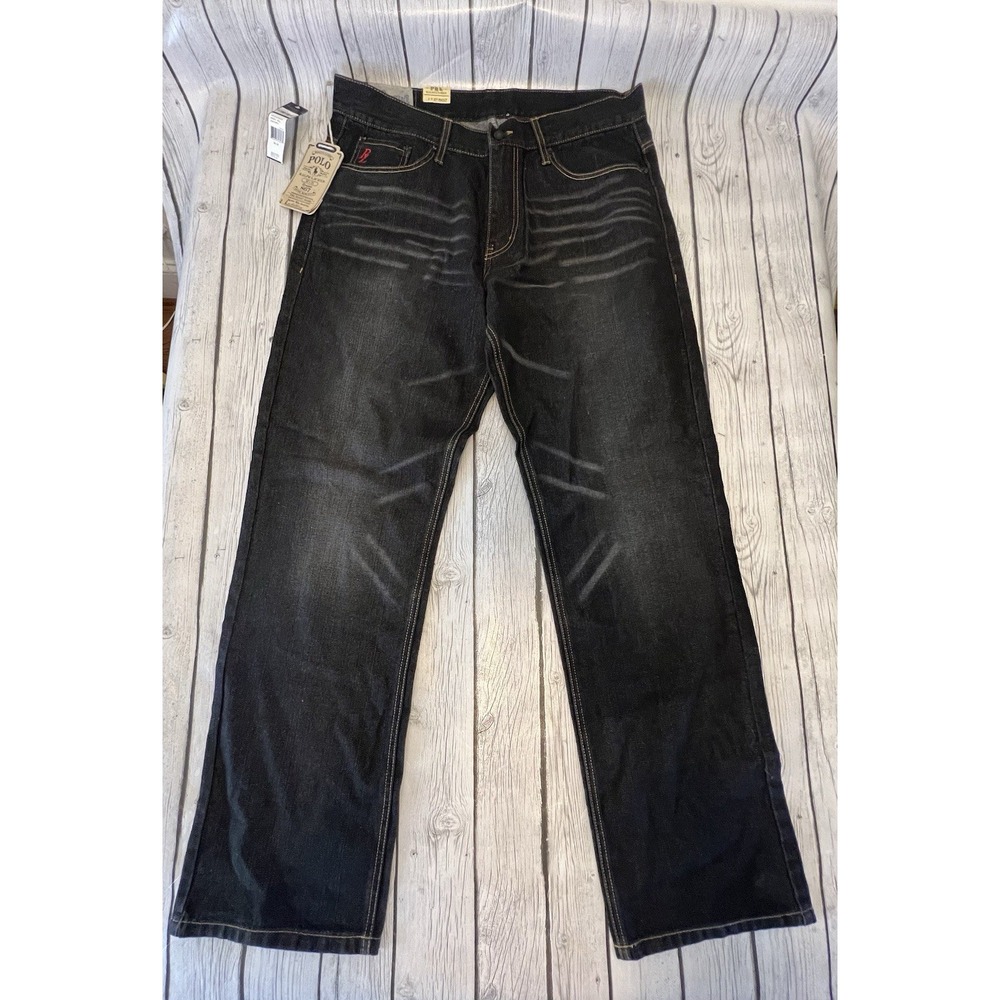 POLO Ralph Lauren US Open 2012 TENNIS Black Driggs Wash jeans men 38x32 NWT